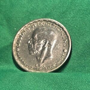 1945 &1946 Sweden 1 Krona - Silver - MA Vintage Swedish Coin - WWII - Gustaf V